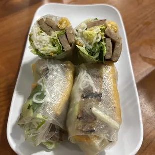 A5. Vietnamese Grilled Pork Sausage Spring Rolls (2)