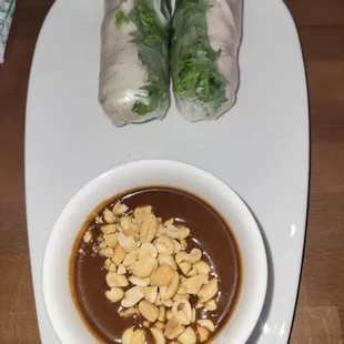 Pork spring rolls, very good!