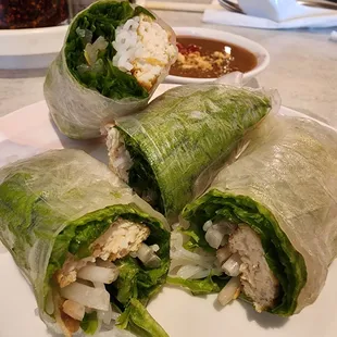 Fresh spring rolls with tofu