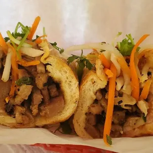 Inside BBQ pork Bahn Mi