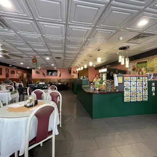the interior of the restaurant