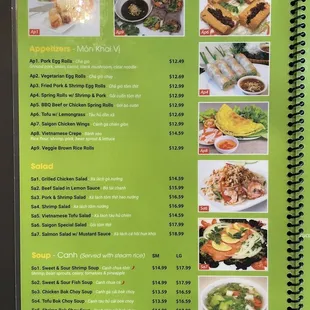 Menu as of 06/23/2023