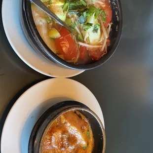 Canh Chau ca (a tamarind based fish soup) and ca kho to (braised &amp; caramelized fish in clay pot)