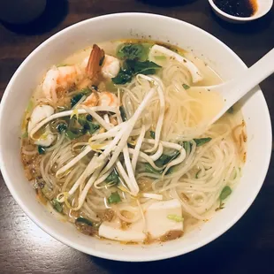 Spicy seafood pho