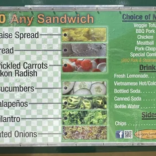 the price of the sandwich