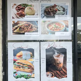 menus on a window