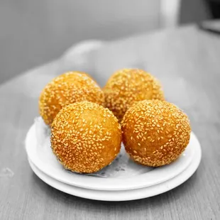 Medium Deep Fried Sesame Balls Lunch | ig: eats.w.eva