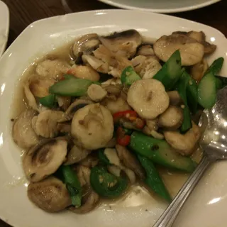 023. Surf Clam with Mixed Mushroom in Xo Sauce