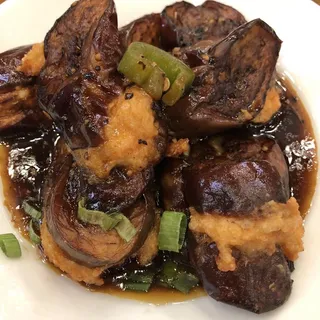 Pan Fried Stuffed Eggplant Lunch
