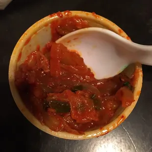 Kimchi was nice and spicy.