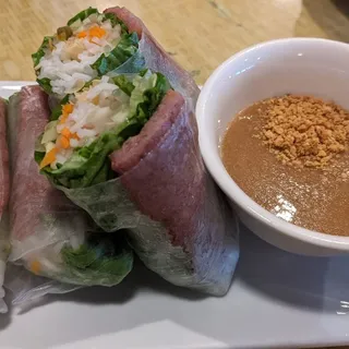 Grilled Pork Sausage Spring Rolls (Gi Cun Nem Nng) (2)