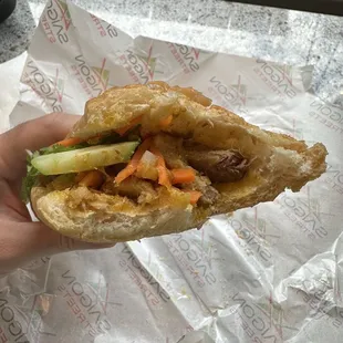 Chicken Curry Banh Mi