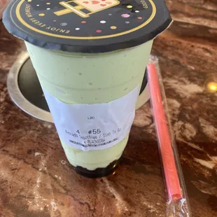 Avocado with Boba Smoothie