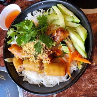 Egg roll noodle bowl