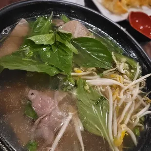 Steak and meatball pho