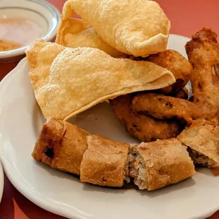 a plate of fried food