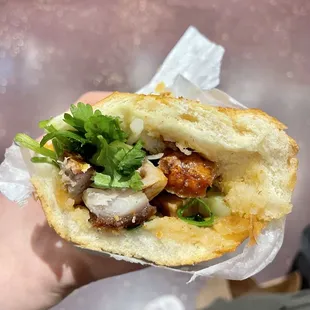 Roasted pork belly banh mi