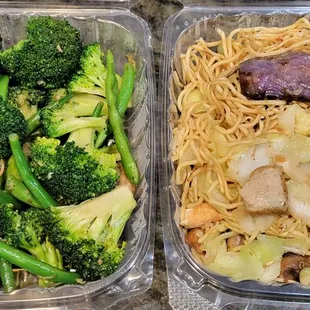 From hot deli take-out, veggie stir-fry and tofu-noodles