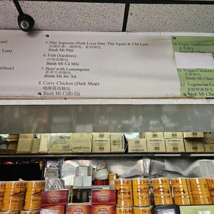 a display of various types of sandwiches