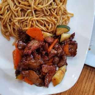 Teriyaki Beef with LoMein noodles.