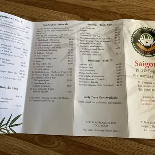 To-go Menu