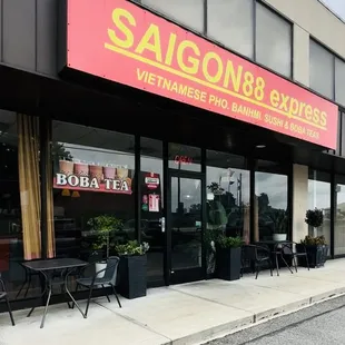 Front entrance to restaurant