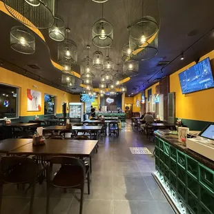 interior, sushi and sashimi