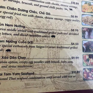 Part of the menu