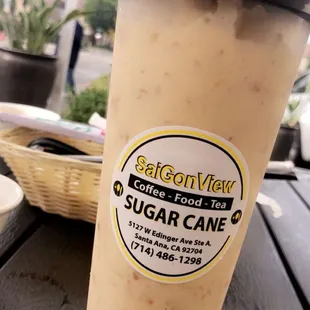 Milk tea w/ crystal boba