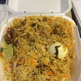 That's a lot of chicken biryani rice!