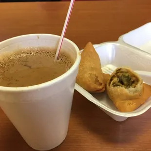 Chai and samosa