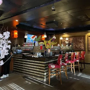 Interior of the bar area at Saii Bistro &amp; Sushi Bar in Oklahoma City.