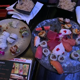 food, sushi, sashimi, sushi and sashimi