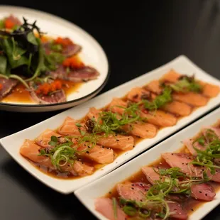 sashimi, sushi, sushi and sashimi, food
