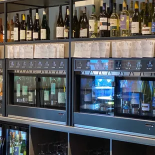 Only a couple of the numerous wine bays that you get to sample from.