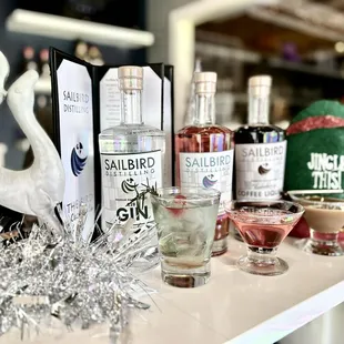 a selection of alcohols