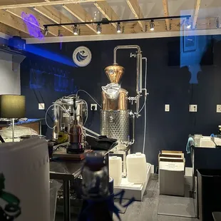 the inside of a brewery