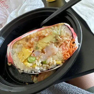 Burrito...wasn&apos;t very yummy... threw it out.