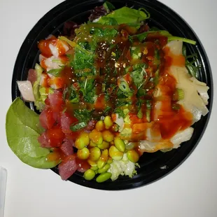 Ahi / yellow tail girlfriend poke bowl!