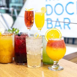 the Dock Bar drinks menu