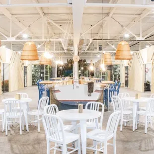 There's plenty of seating in our common area and around the boat bar!