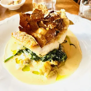 Bass with sunchokes
