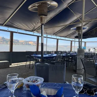 Outside seating view