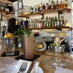 Rum punch was great as was vodka martini