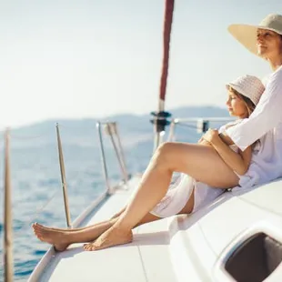 Sailing the Chesapeake Bay with family and friends.