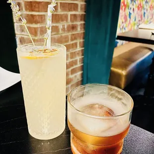 Lavender mule &amp; Fumée old fashioned
