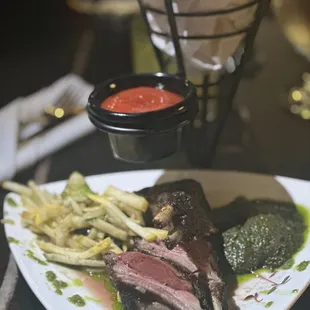 a plate of food on a table