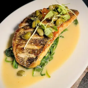 Pan Seared Black Bass