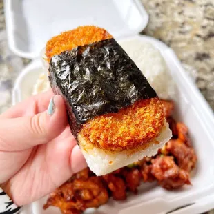 Katsu spam musubi