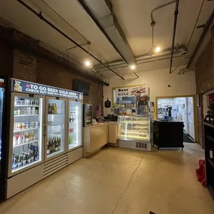 Beers to go and carry out area